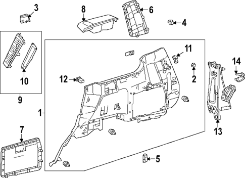 Interior Trim - Quarter Panels for 2025 Toyota Land Cruiser #1