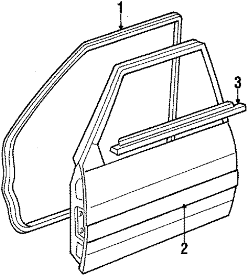 Door & Components for 1987 Toyota Corolla #0