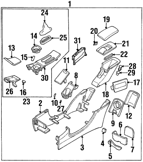 Floor Console for 1998 Buick Skylark #0