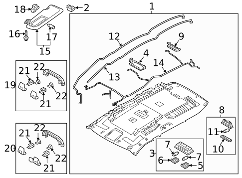 Interior Trim - Roof for 2017 Mazda CX-9 #1