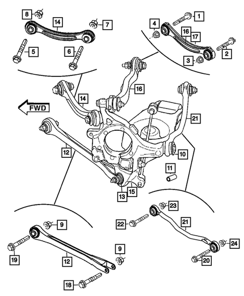 Rear Suspension and Cradle for 2013 Dodge Challenger #1