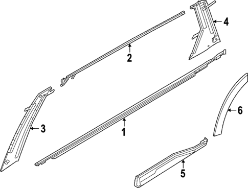 Exterior Trim - Rear Door for 2024 INFINITI QX60 #0