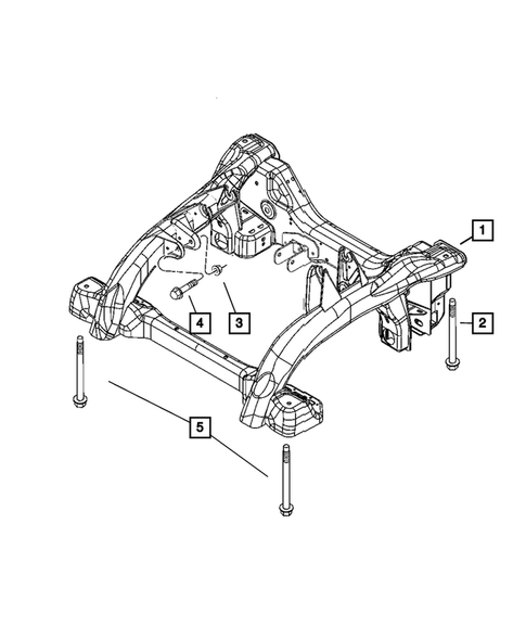Front Suspension, Strut and Cradle for 2008 Jeep Commander #1