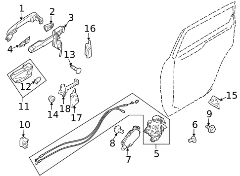 Lock & Hardware for 2013 Subaru Tribeca #1