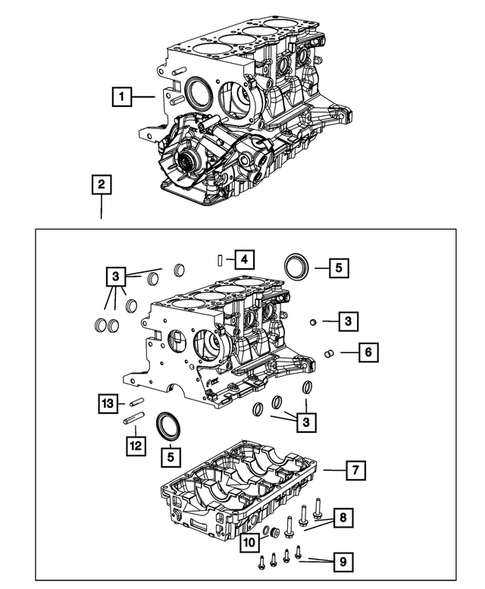 Cylinder Block for 2012 Fiat 500 #0