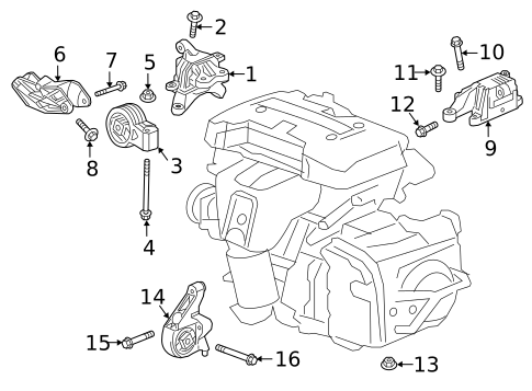 Engine & Trans Mounting for 2017 Buick Envision #1