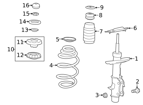 Struts & Components for 2014 Chevrolet Camaro #1