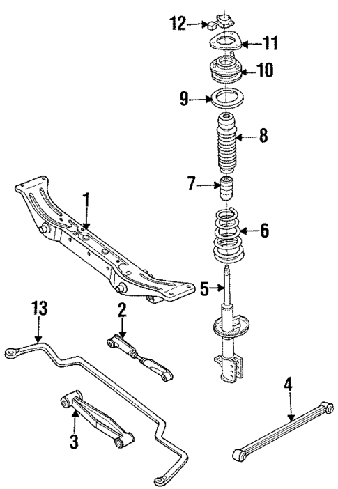 Rear Suspension for 1992 Ford Probe #1