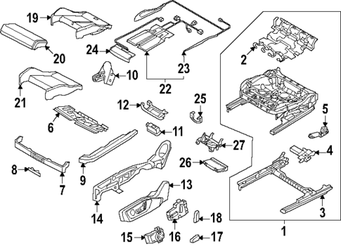 Driver Seat Components for 2022 Audi Q4 e-tron Sportback #2