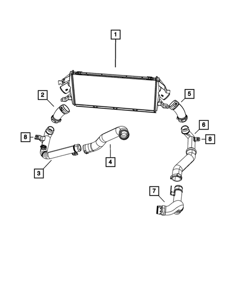 Radiator and Related Parts; Charge Air Cooler for 2010 Chrysler Sebring #2