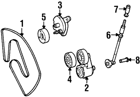 Belts & Pulleys for 1993 Mercedes-Benz 500 SL #0
