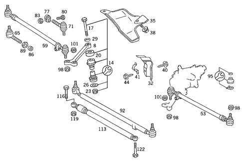 Steering Linkage for 1989 Mercedes-Benz 300E #0