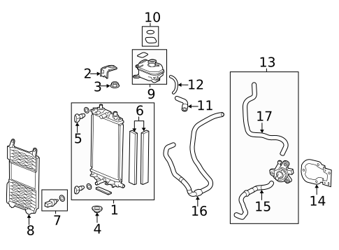 Radiator & Components for 2014 Honda Accord #0