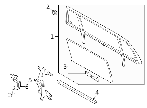 Glass & Hardware - Back for 2010 Ford Explorer Sport Trac #0
