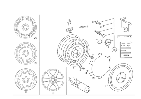 Wheels for 1992 Mercedes-Benz 500SL #0