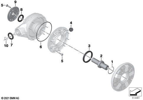 Rear Angular Gearbox for 2024 BMW-Motorrad R 18 Transcontinental #1