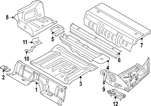 Rear Floor & Rails for 2025 BMW 750e xDrive #0