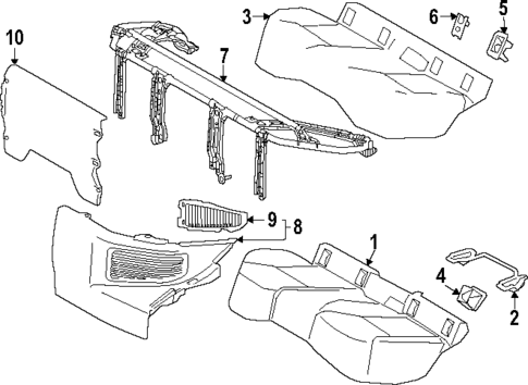 Rear Seat Components for 2023 Toyota Corolla Cross #2