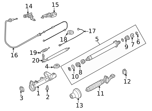 Steering Column Assembly for 2002 Mercedes-Benz CLK55 AMG #0