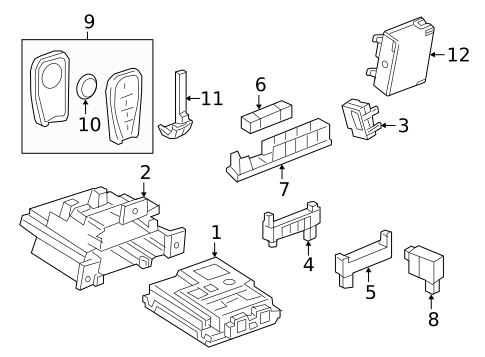 Keyless Entry Components for 2017 Chevrolet Bolt EV #0