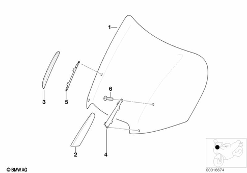 Motorcycle Trim Section, Windshield for 2005 BMW-Motorrad K 1200 LT #7