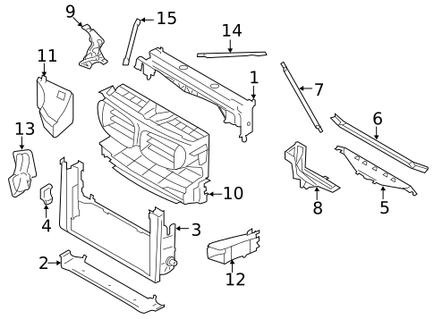 Radiator Support for 2014 BMW 750Li #1
