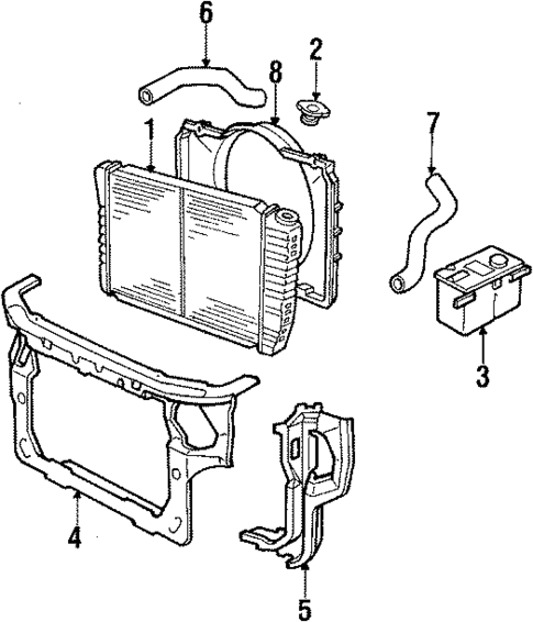Cooling Fan for 1988 Mercury Cougar #1