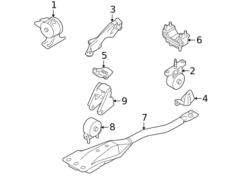 Engine & Trans Mounting for 2007 Suzuki Aerio #2