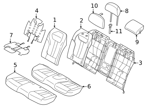 Rear Seat Components for 2018 BMW M760i xDrive #1
