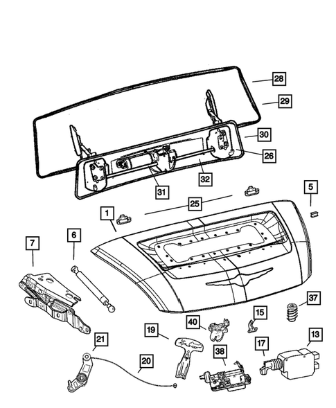 Deck Lid for 2005 Chrysler Crossfire #0