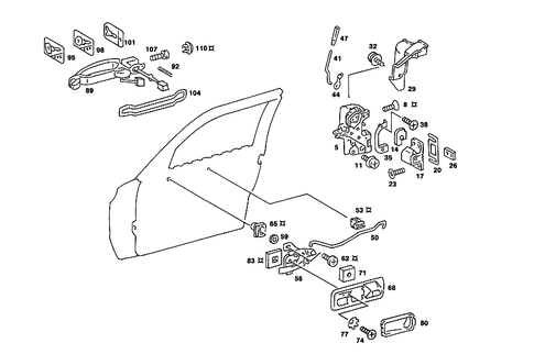 Locking System for 1985 Mercedes-Benz 380SE #1