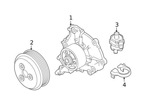 Water Pump for 2017 Jaguar XF #0