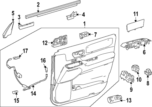 Interior Trim - Front Door for 2024 Toyota Land Cruiser #0