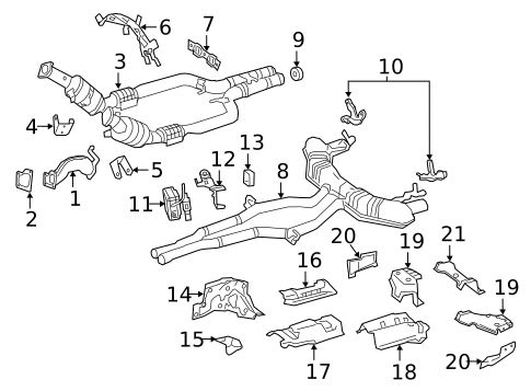 Exhaust Components for 2009 Mercedes-Benz G55 AMG #1