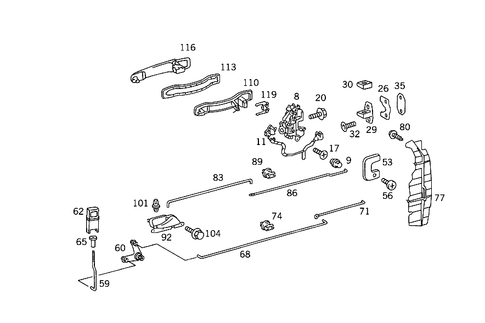 Locking System for 1993 Mercedes-Benz 400SEL #1