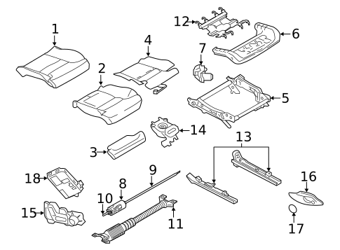 Front Seat Components for 2023 Volvo V60 #1