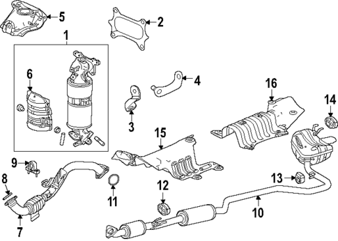 Exhaust Components for 2025 Honda Civic #1