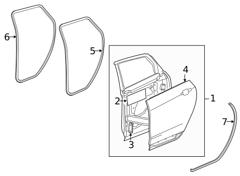 Door & Components for 2013 Cadillac SRX #0
