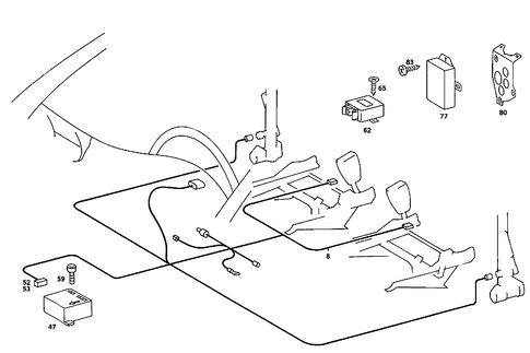 Belt Tensioner and Airbag for 1985 Mercedes-Benz 380SE #1