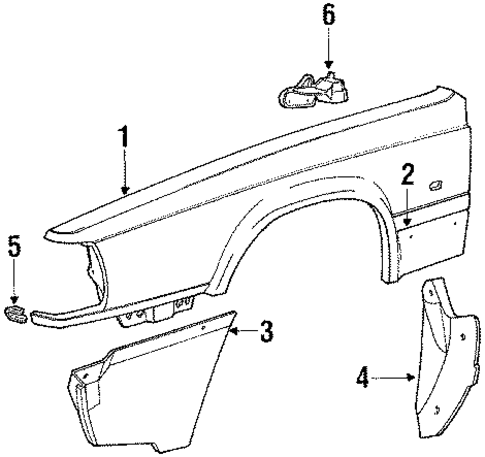 Fender & Components for 1988 Volvo 780 #0