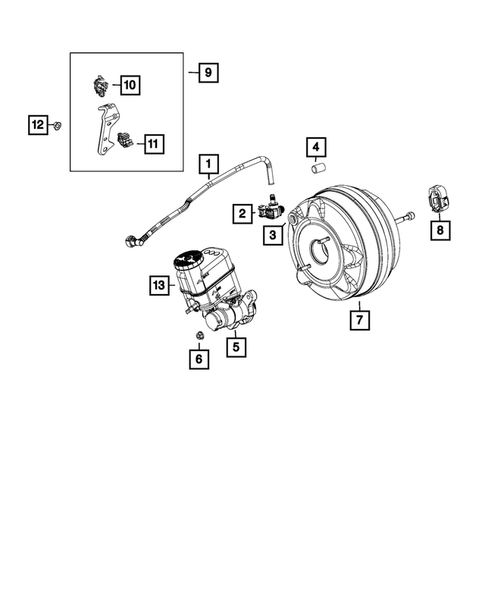 Power Brake Booster for 2015 Jeep Renegade #0