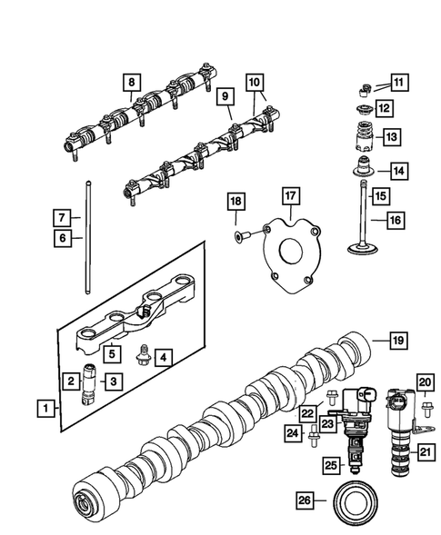 Camshaft and Valve for 2022 Ram 3500 #1