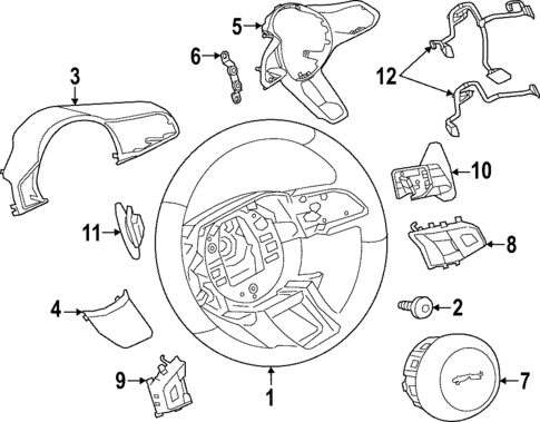 Steering Wheel & Trim for 2023 Jaguar XF #6