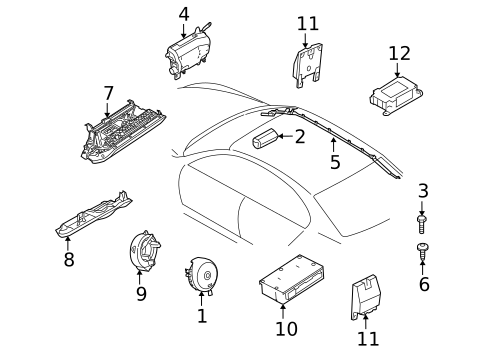 Air Bag Components for 2005 BMW 645Ci #0