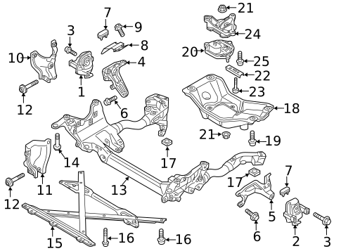 Engine & Trans Mounting for 2013 Audi A4 Quattro #1