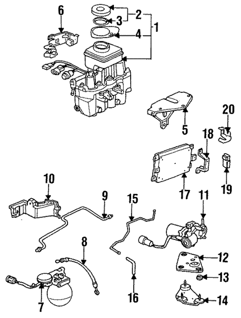 ABS Components for 1990 Acura Integra #0
