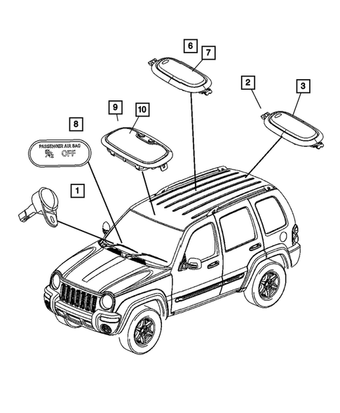Lamps - Front, Rear and Courtesy for 2005 Jeep Liberty #3