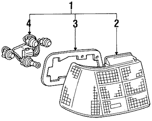 Backup & Tail Lamps for 1992 Hyundai Excel #0