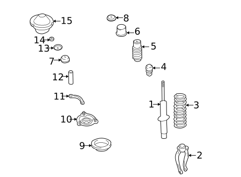 Struts & Components for 2005 Kia Amanti #0