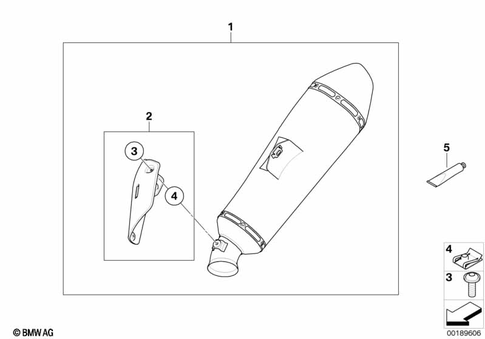 Exhaust System Parts with Mounts for 2014 BMW-Motorrad K 1300 S #2